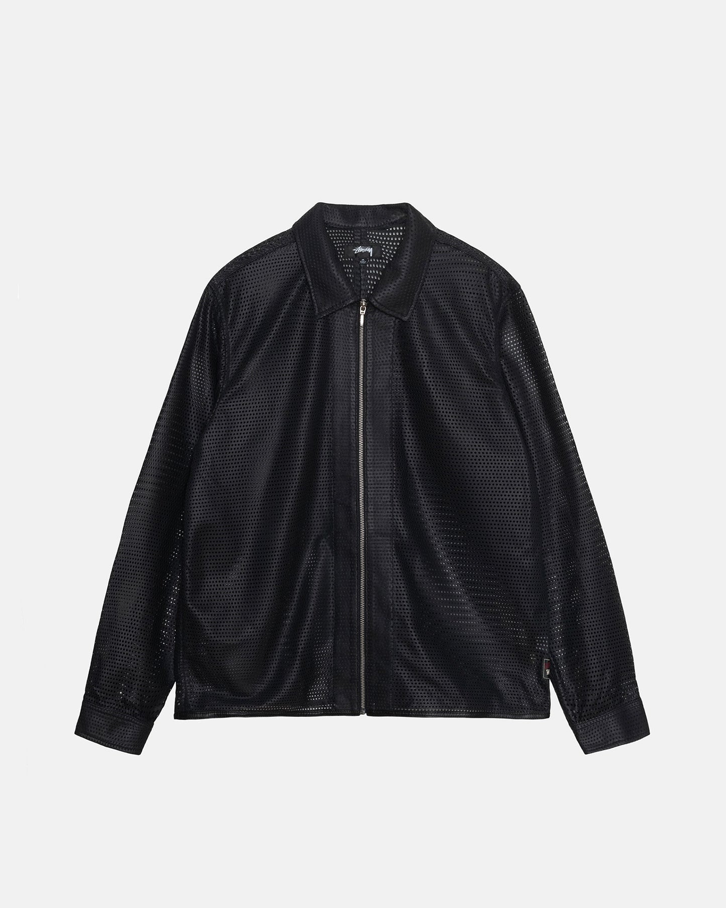 ZIP SHIRT PERFORATED LEATHER