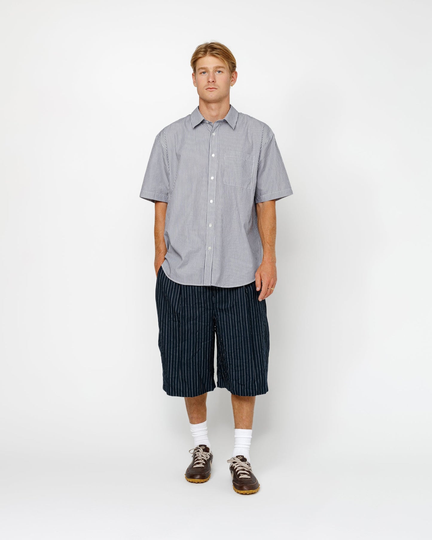 BOXY SS SHIRT 8 BALL STRIPE