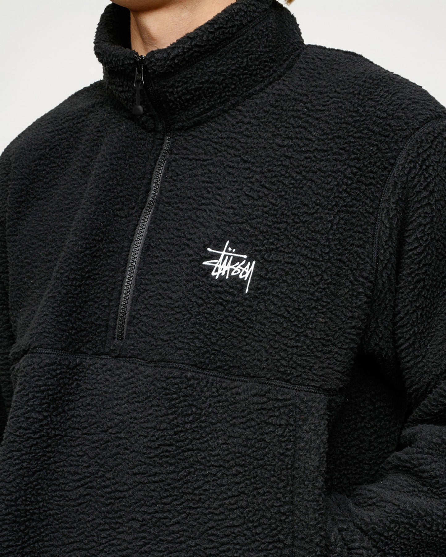 POLAR FLEECE HALF ZIP MOCK NECK