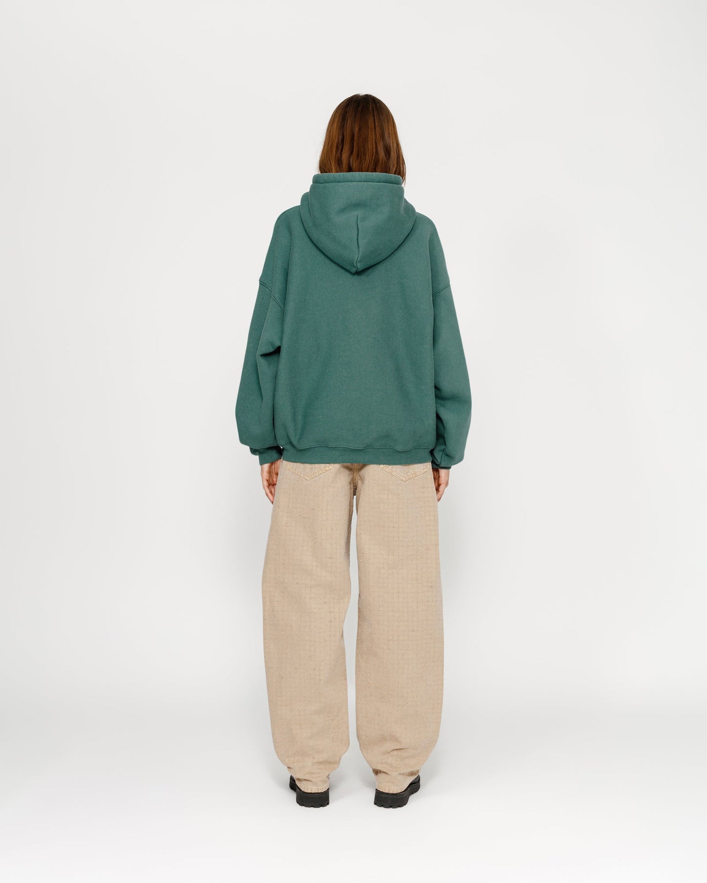 SATIN PATCH OVERSIZED HOODIE