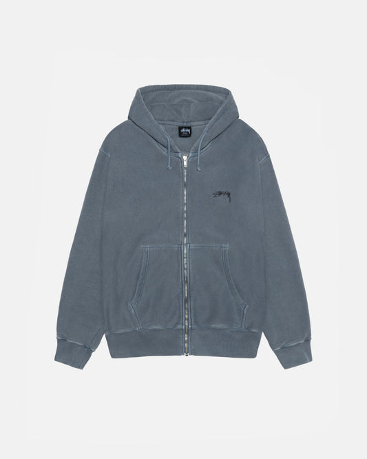 SMOOTH STOCK ZIP HOODIE PIGMENT DYED