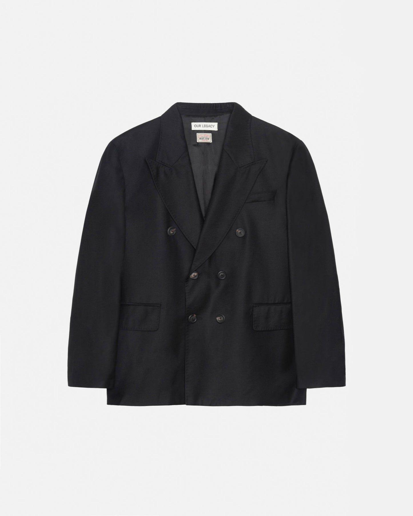 OUR LEGACY WORK SHOP UNCONSTRUCTED DOUBLE-BREASTED BLAZER